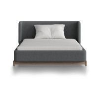 Кровать Basic спальное место 120*200 см (светло-серый, твид)