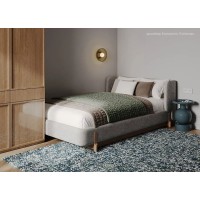 Кровать Basic спальное место 120*200 см (серый, рогожка)
