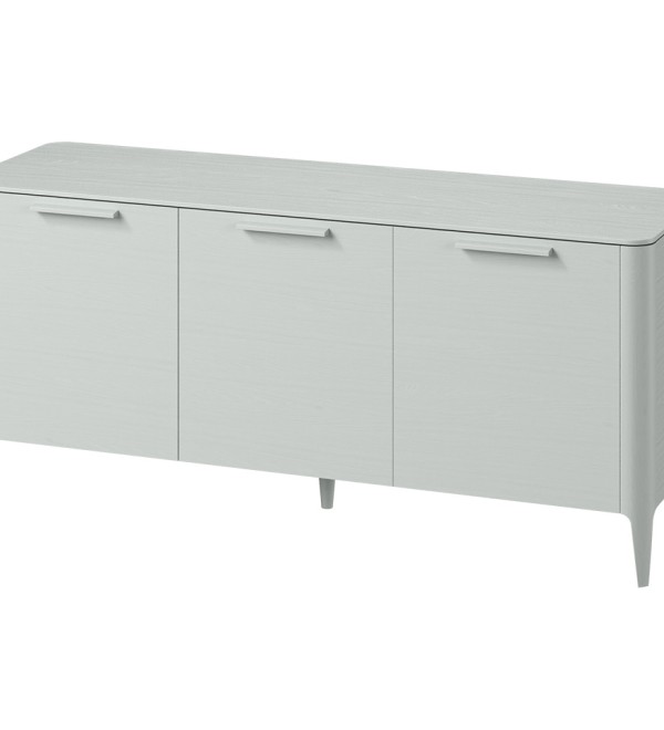 Тумба Type oak 3 двери ширина 160 см (светло-серый)