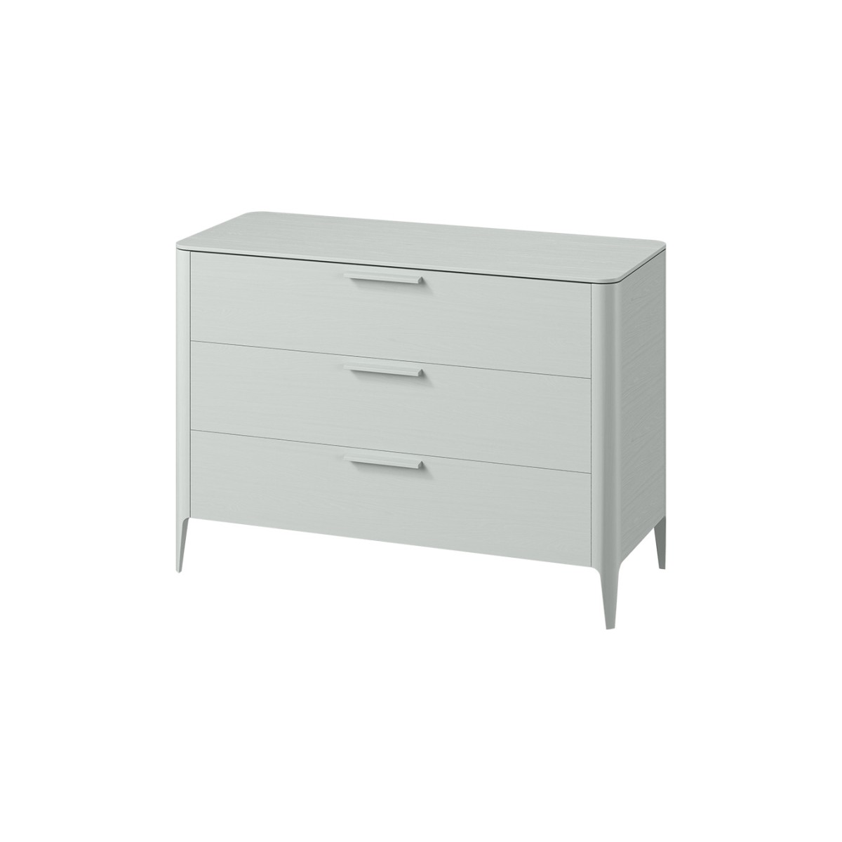 Комод Type oak 3 ящика ширина 120 см (светло-серый)