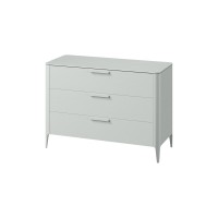Комод Type oak 3 ящика ширина 120 см (светло-серый)