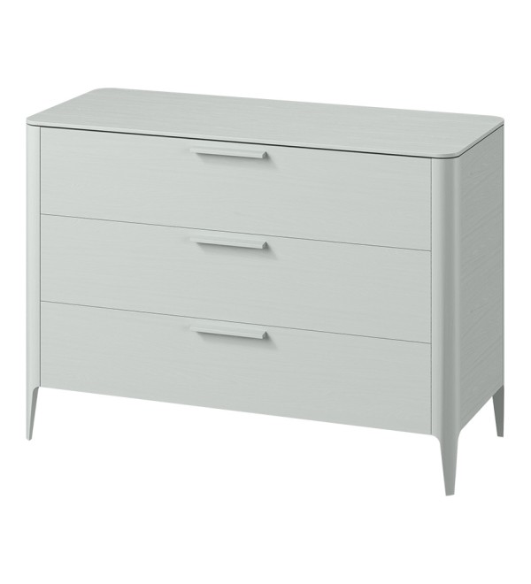 Комод Type oak 3 ящика ширина 120 см (светло-серый)
