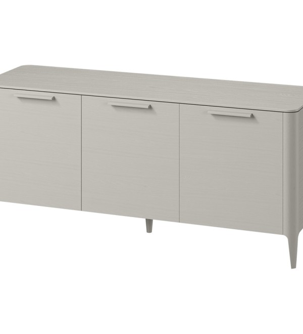 Тумба Type oak 3 двери ширина 160 см (серо-бежевый)