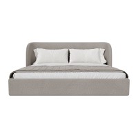 Кровать двуспальная Classic 200 см (бежевый, рогожка)