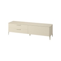 Тумба Type oak под ТВ 2 ящика откидная дверь (молочный)