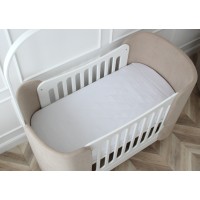 Простынь для кроватки KIDI soft от 0 до 4 лет, размер 63*133 см (белый, сатин)