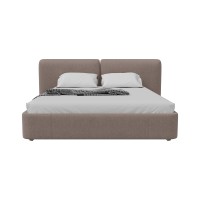 Кровать двуспальная Hub Soft 180 см (капучино, твид)