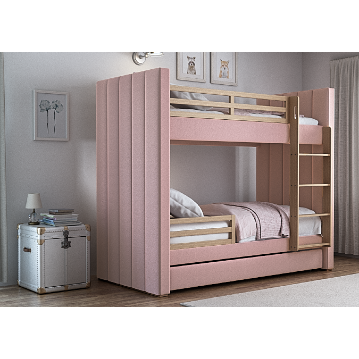 Кровать двухъярусная Cosy (розовый)