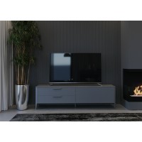 Тумба Type oak под ТВ 2 ящика откидная дверь (темно-серый)