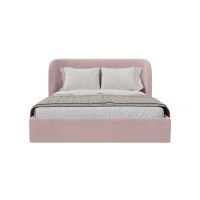 Кровать двуспальная Classic 160 см (розовый, велюр)