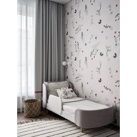 Кровать KIDI Soft для детей от 3 до 7 лет (серый)
