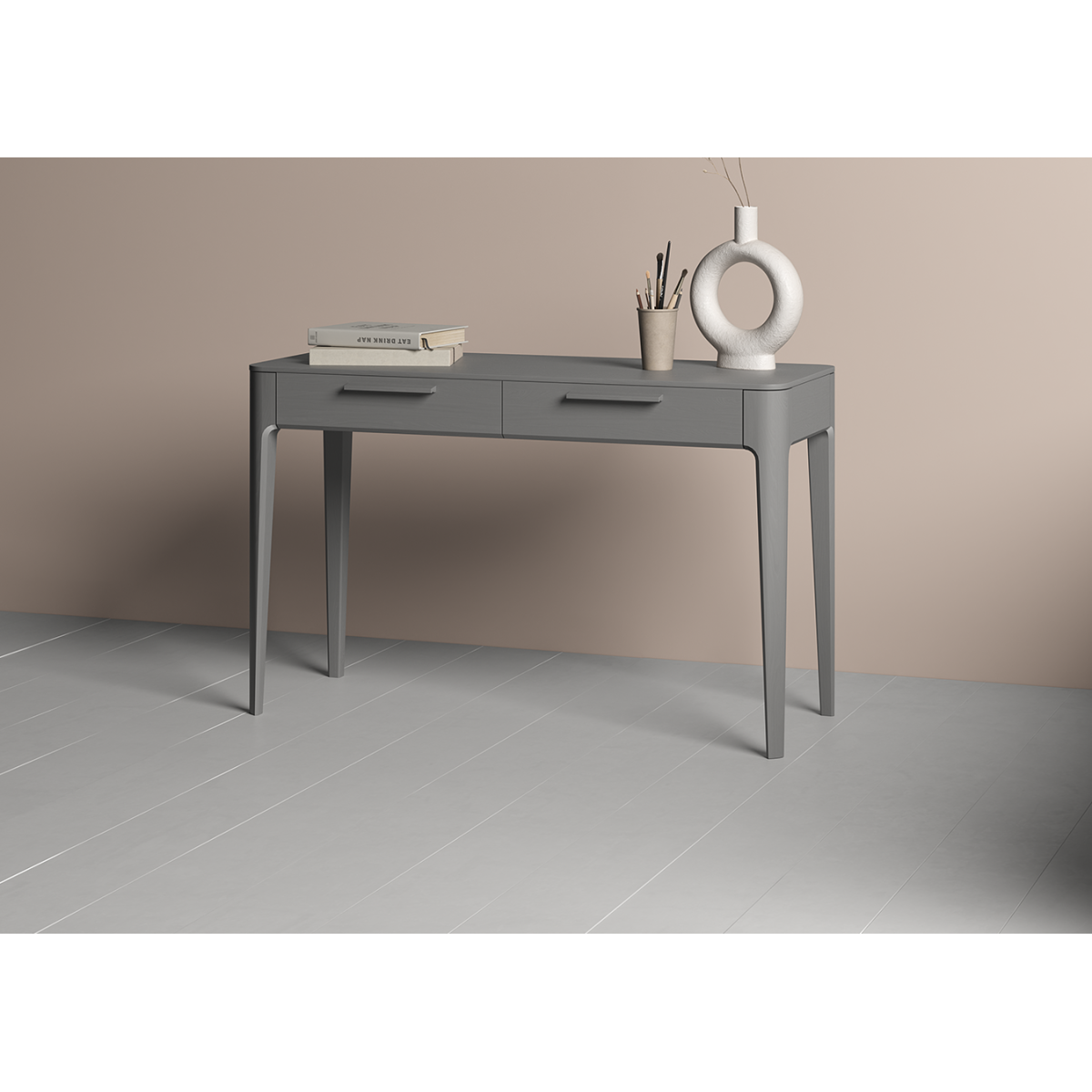 Консоль Type oak 2 ящика ширина 120 см (серый)
