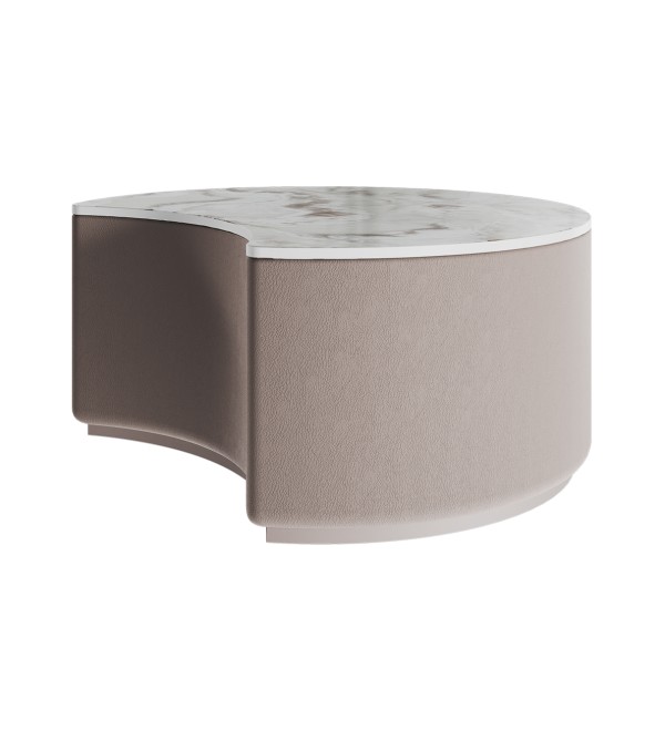 Столик Sun M, D 66 см высота 30 см (камень OV2, бежевый)