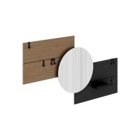 Вешалка Stripe M горизонтальная с зеркалом D 60 см (натуральный дуб, черный)