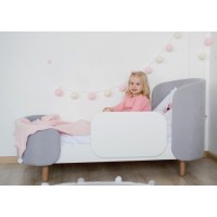 Кровать KIDI Soft для детей от 2 до 4 лет (серый)