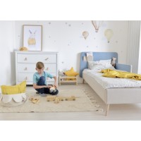 Кровать подростковая Soft (бежевый/голубой) 90*200 см