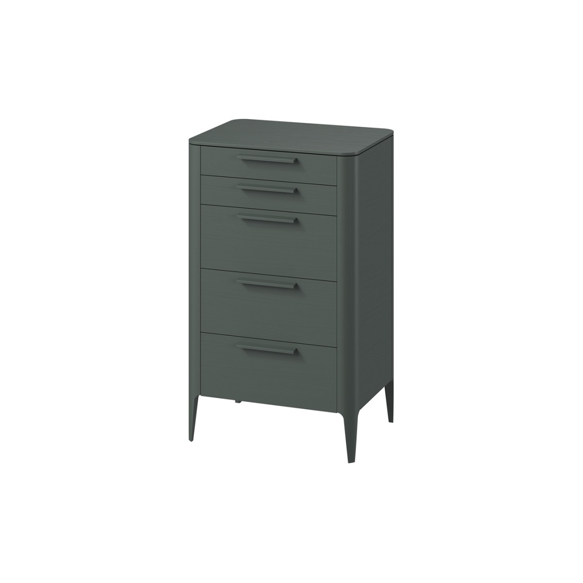 Комод Type oak высокий 5 ящиков (темно-серый)