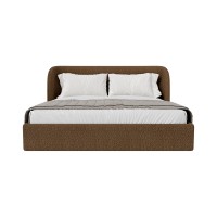 Кровать двуспальная Classic 180 см (коричневый, рогожка)