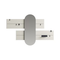 Вешалка Stripe L горизонтальная с зеркалом 60*160 см (серо-бежевый)