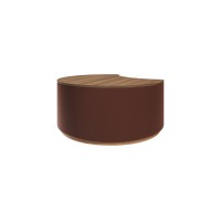 Столик Sun M, D 66 см высота 30 cм (орех, кирпичный)