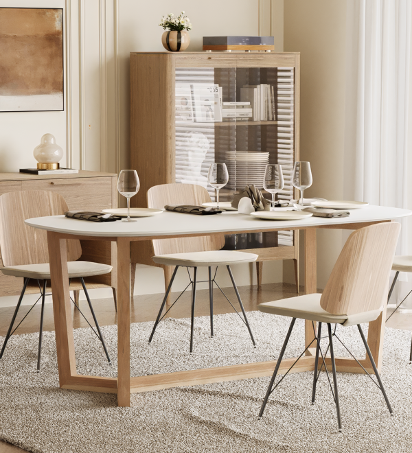 Витрина Type oak стеклянная высота 150 см (натуральный дуб)