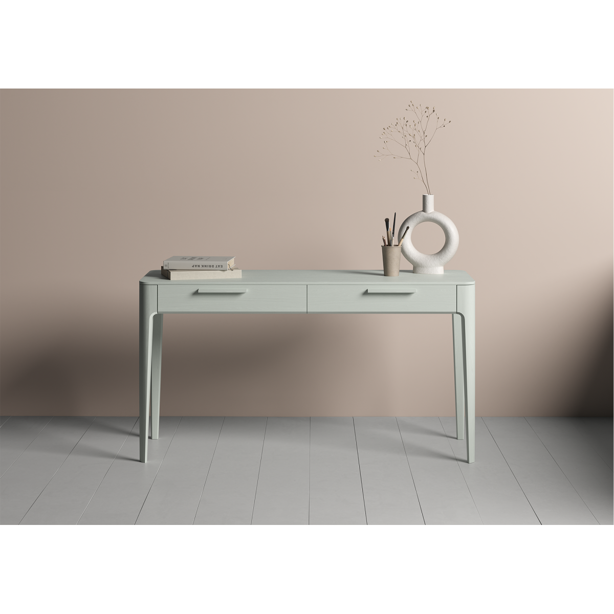 Консоль Type oak 2 ящика ширина 140 см (белый)