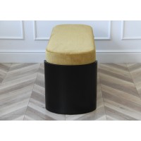 Банкетка Lagom 100 см (янтарный FiberGuard, черный)