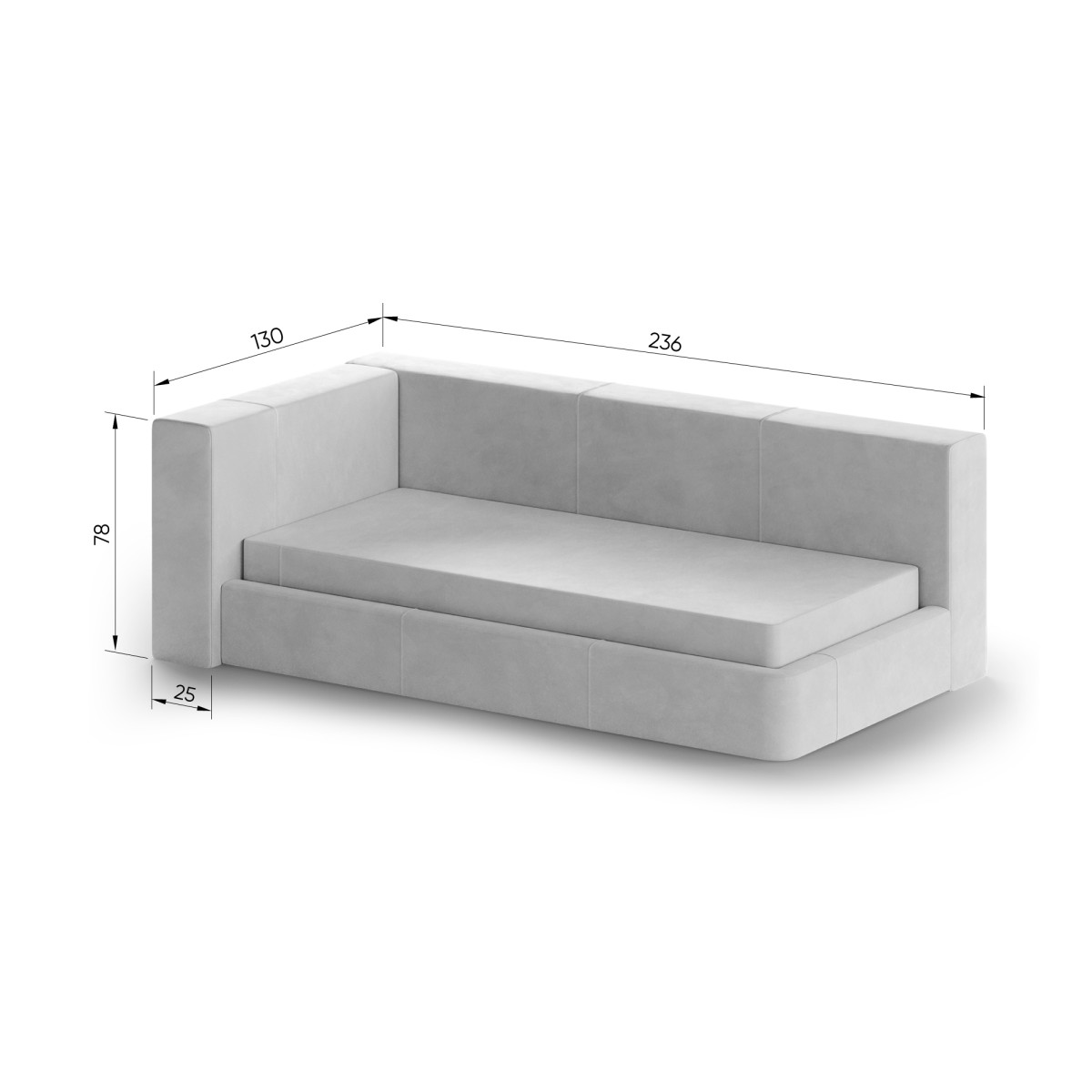 Диван-кровать Cube (серо-зеленый FiberGuard)