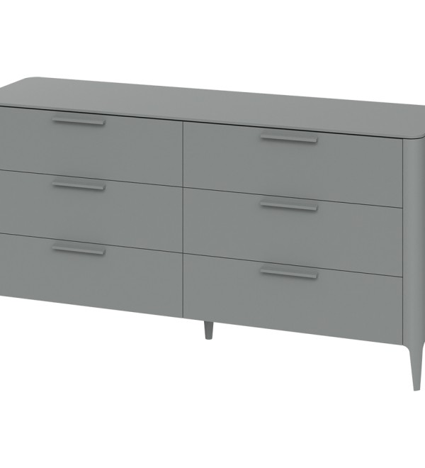 Комод Type 6 ящиков ширина 170 см (серый)