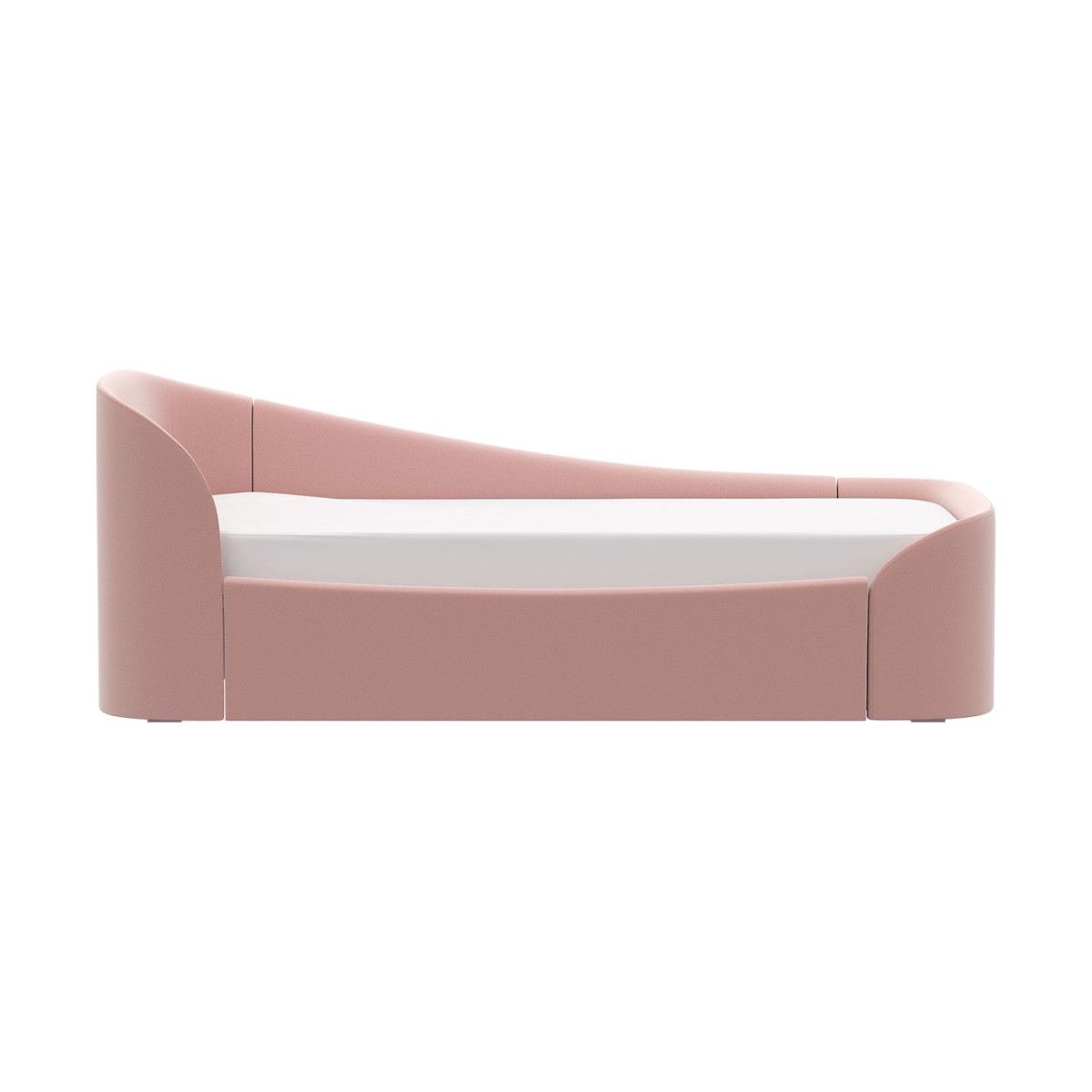 Диван-кровать KIDI Soft с низким изножьем 90*200 см R (розовый)
