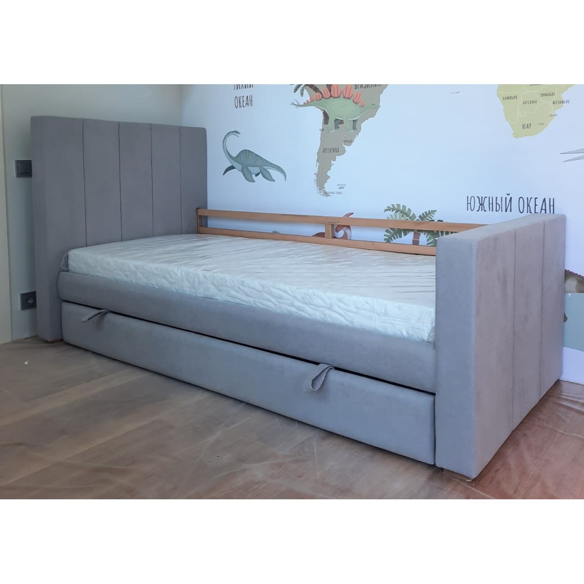 Кровать подростковая Cosy спальное место 90*200 см (серый)