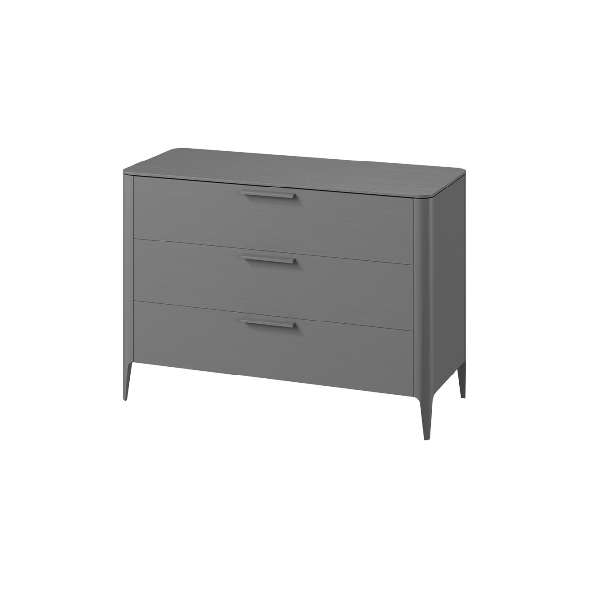 Комод Type oak 3 ящика ширина 120 см (серый)