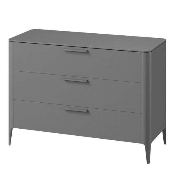 Комод Type oak 3 ящика ширина 120 см (серый)