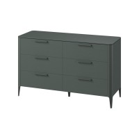 Комод Type oak 6 ящиков ширина 140 см (темно-серый)