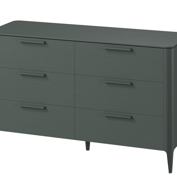 Комод Type oak 6 ящиков ширина 140 см (темно-серый)