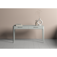 Консоль Type oak 2 ящика ширина 140 см (светло-серый)