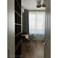 Стол письменный Basic 120*60 см (натуральный дуб, серый рогожка)