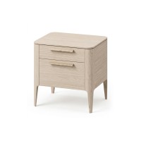 Тумба прикроватная Type oak 2 ящика ширина 50 см (беленый дуб)