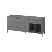 Тумба Type oak 4 ящика 2 полки ширина 180 см (серый)