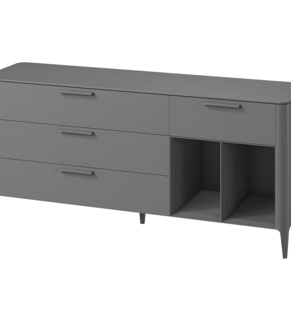 Тумба Type oak 4 ящика 2 полки ширина 180 см (серый)