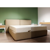 Кровать двуспальная Hub Soft 180 см (молочный, букле)