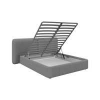 Кровать двуспальная Hub Soft 160 см (светло-серый, твид)