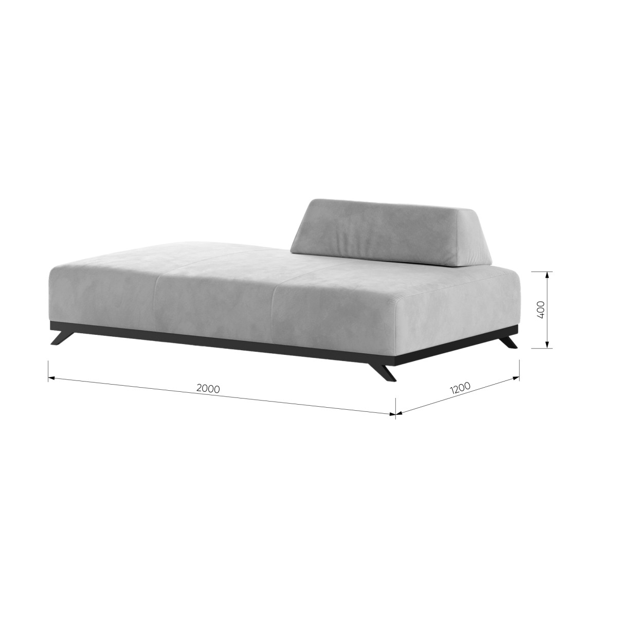 Софа Cube 120*200 см (светло-бежевый FiberGuard)