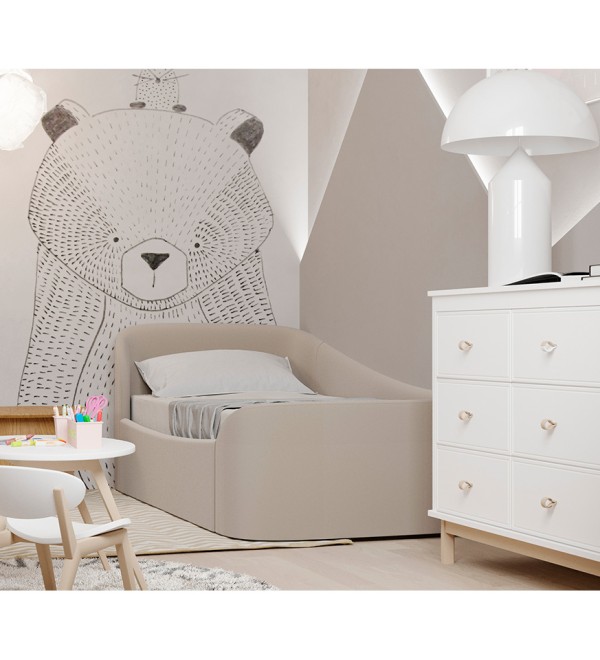 Диван-кровать KIDI Soft с низким изножьем 90*200 см R (бежевый)
