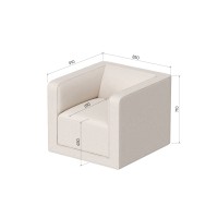 Кресло Cube (коричневый, рогожка)