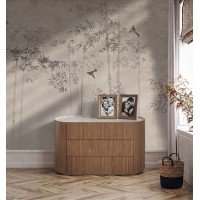 Комод Lagom 3 ящика ширина 120 см (натуральный дуб, камень LC)
