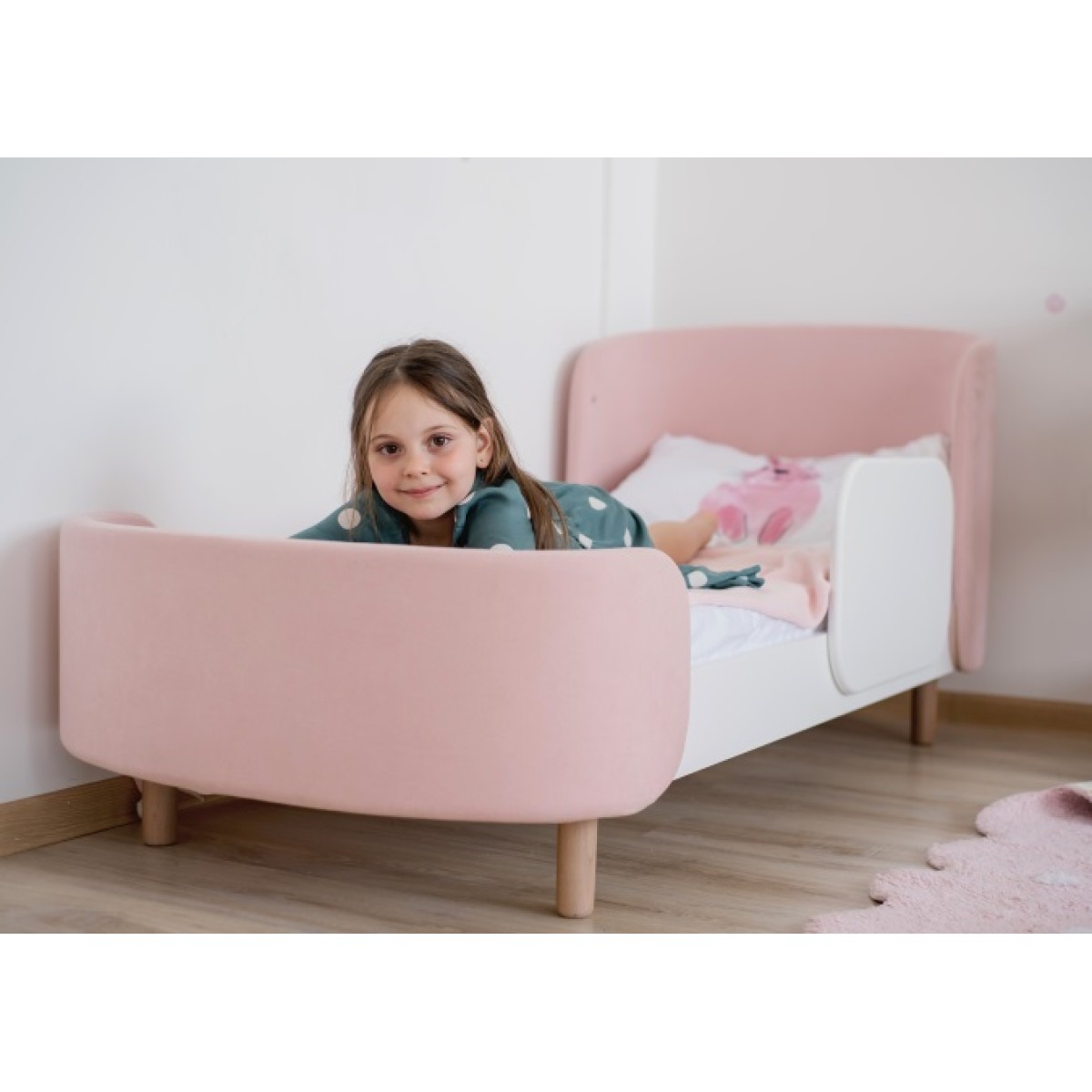 Комплект чехлов для кровати KIDI Soft для детей от 3 до 7 лет (розовый)