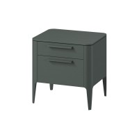 Тумба прикроватная Type oak 2 ящика ширина 50 см (темно-серый)