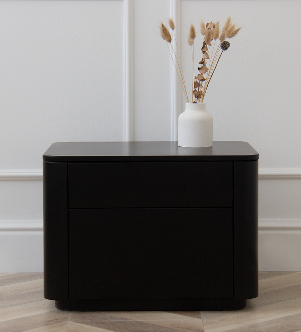 Тумба прикроватная Tammi 2 ящика ширина 50 см (черный)