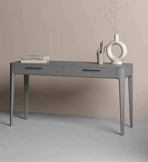 Консоль Type oak 2 ящика ширина 140 см (серый)